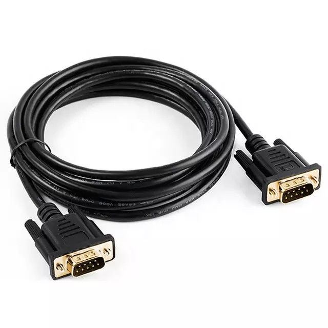 남성 영상 자료 전송 금판에 RS232 DB9 9 Pin 연속되는 케이블 남성