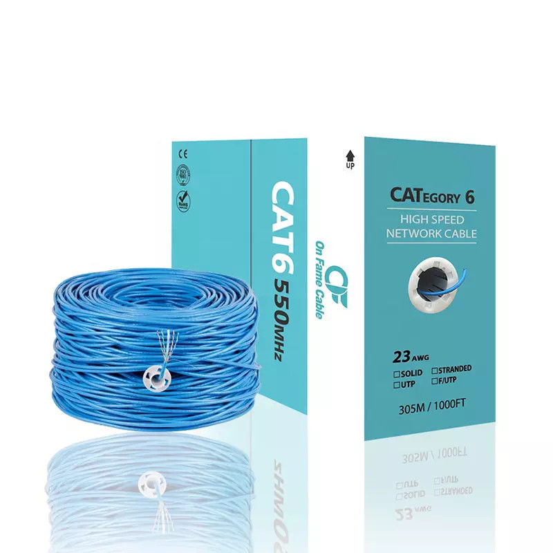 23Awg Cat6 랜 케이블 305m 네트워크 접속 코드 TIA-568-C.2