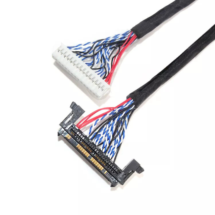 케이블 조립 제조업체 LVDS 케이블 조립 사용자 지정 케이블 제조자 디스플레이와 카메라용 유연한 보호 신호 케이블 공장 직급 사용자 지정 케이블 디자인