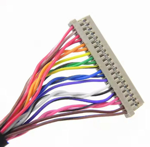 DF13-30DS-1.25C에서 DF14-20S-1.25C LCD 패널 20pin 30pin 40pin 50pin 60pin에 맞춤형 Lvds 케이블 조립