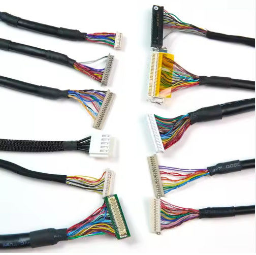 DF13-30DS-1.25C에서 DF14-20S-1.25C LCD 패널 20pin 30pin 40pin 50pin 60pin에 맞춤형 Lvds 케이블 조립
