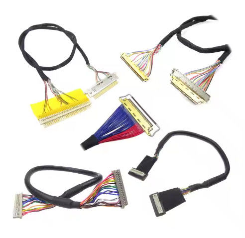 DF13-30DS-1.25C에서 DF14-20S-1.25C LCD 패널 20pin 30pin 40pin 50pin 60pin에 맞춤형 Lvds 케이블 조립