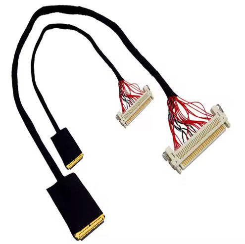 HRS DF13-30DS-1.25C ~ DF14-20S-1.25C 20pin 30pin 40pin 50pin 60pin LCD 패널에 맞춤 Lvds 케이블 조립