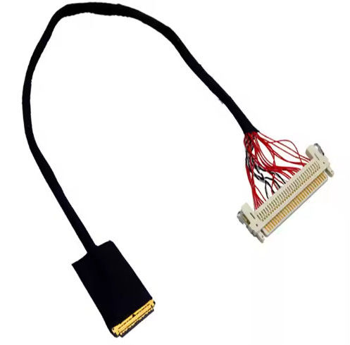 HRS DF13-30DS-1.25C ~ DF14-20S-1.25C 20pin 30pin 40pin 50pin 60pin LCD 패널에 맞춤 Lvds 케이블 조립