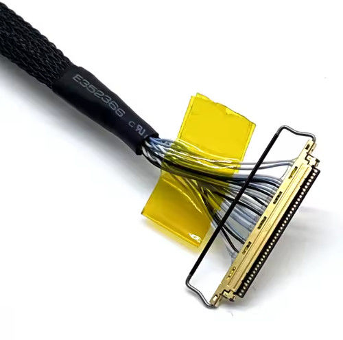 맞춤형 LVDs 와이어 하번 전자 커넥터 디스플레이 패널 전자 응용을위한 LCD 케이블 집합
