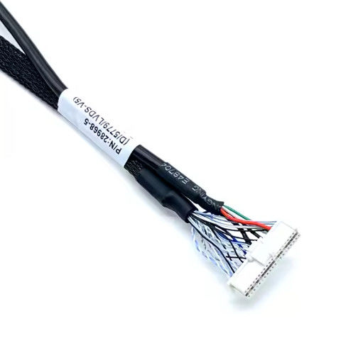 맞춤형 LVDs 와이어 하번 전자 커넥터 디스플레이 패널 전자 응용을위한 LCD 케이블 집합