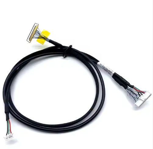 전자 애플리케이션 블랙 커스텀 LVDs 와이어 하번 LCD 케이블 조립 화면 패널