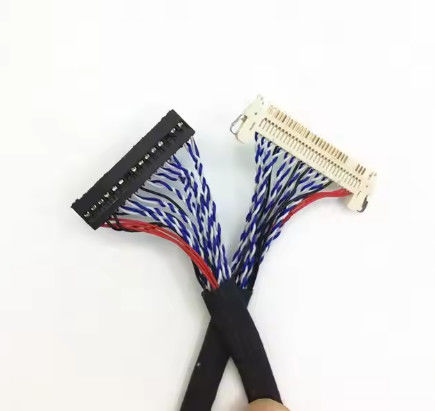 100% 테스트 1.25mm 2.0mm 피치 20 30 40 핀 커넥터 LVDS 보호 와이어 LCD 디스플레이 케이블 집합