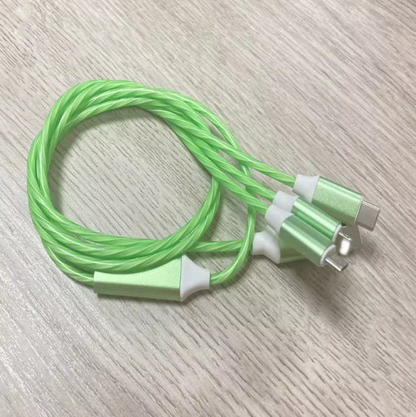 뜨거운 판매 공장 가격 3 in 1 USB 케이블 밤 빛과 날짜 전송 빛 케이블