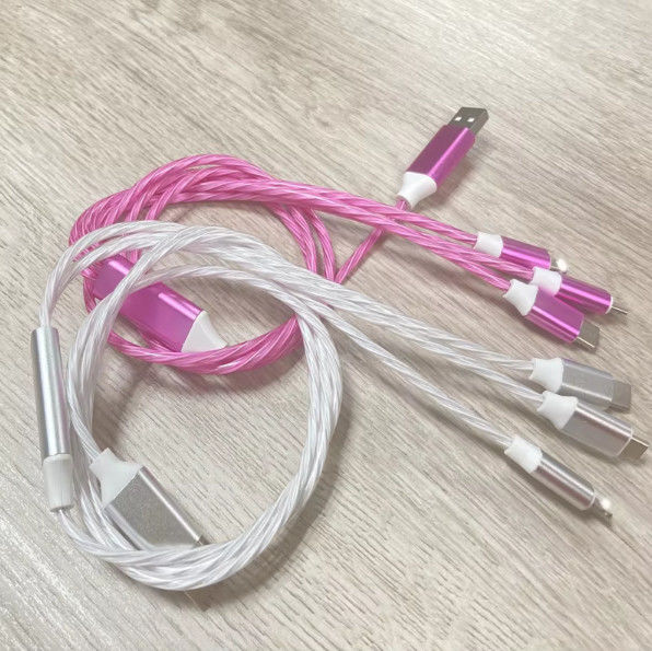 뜨거운 판매 공장 가격 3 in 1 USB 케이블 밤 빛과 날짜 전송 빛 케이블