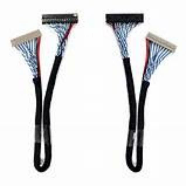 안정 신호 전송 lvds 케이블 집합 저전압 디스플레이 105C 등급 온도 가열 케이블