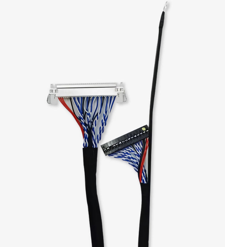 300V 등급 전압 블랙 구리 선도자 재료 LVDS 케이블 속도 데이터 전송