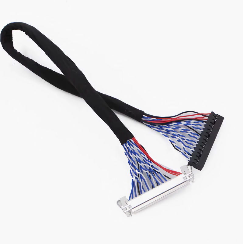 300V 등급 전압 블랙 구리 선도자 재료 LVDS 케이블 속도 데이터 전송
