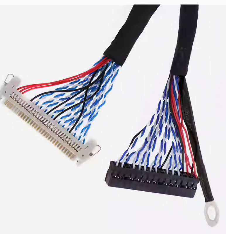 105C 검은색 LVDS 케이블 AWG26-28 와이어 가이드 및 UL VW-1 불화성