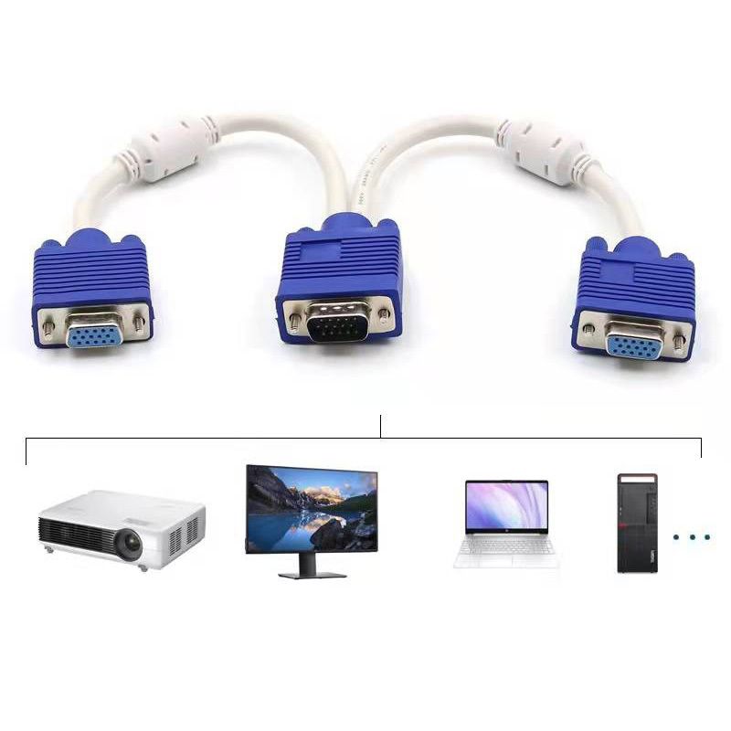 컴퓨터 호스트에서 디스플레이 모니터 및 프로젝터로의 맞춤형 케이블 VGA 데이터 케이블 어셈블리, 와이어 하네스 제조업체의 안정적인 연결