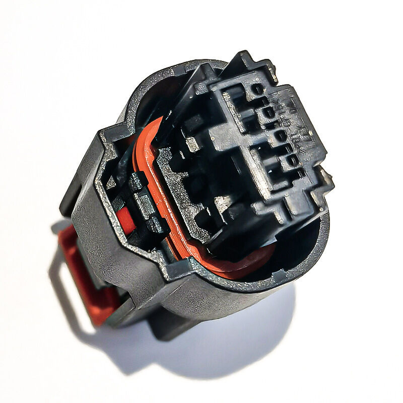 Molex 34967-4021 4핀 검정색 자동차 커넥터 하우징(빨간색 잠금 클립 포함), 원래 Molex 커넥터