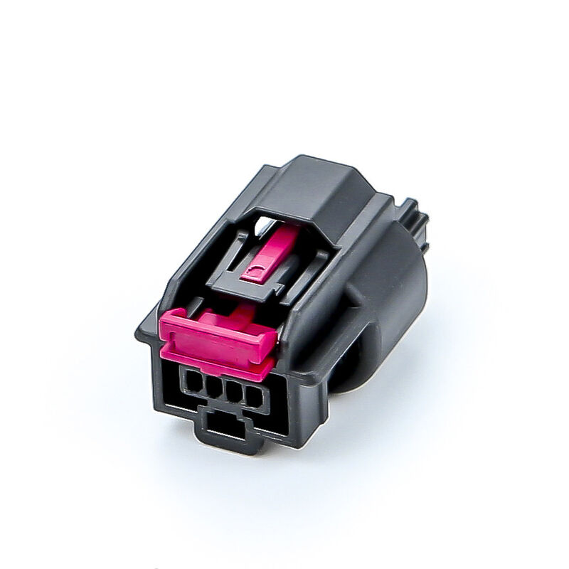 Molex 34967-4021 4핀 검정색 자동차 커넥터 하우징(빨간색 잠금 클립 포함), 원래 Molex 커넥터