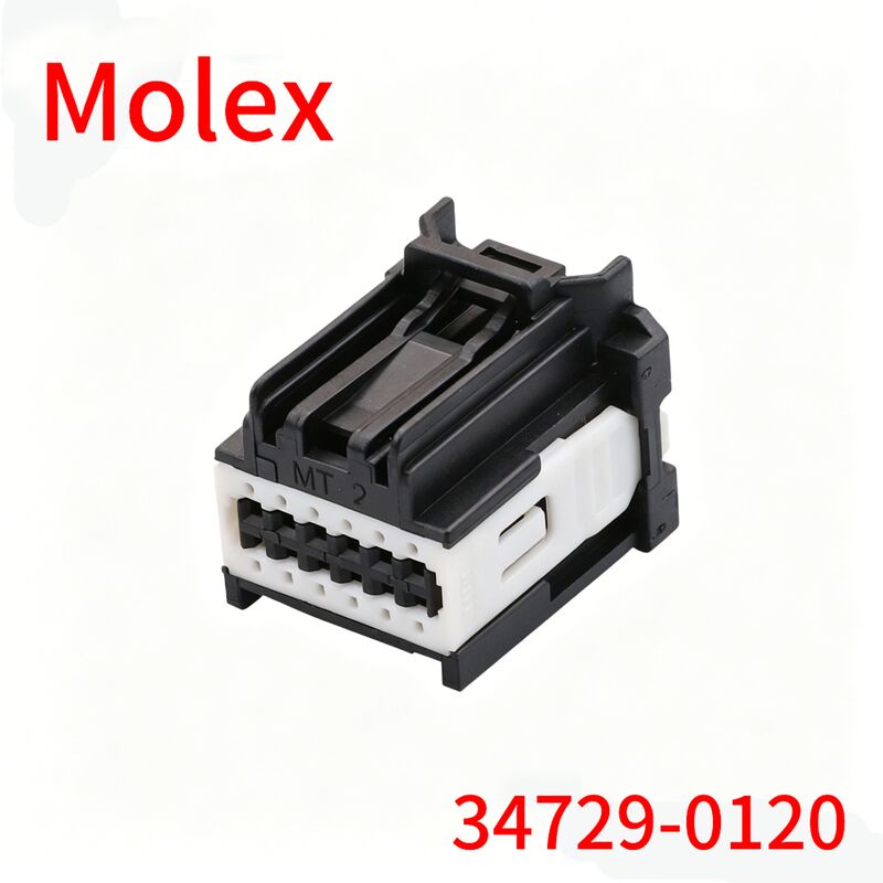 Molex 34729-0120 2.00mm 피치 전선 대 기판 커넥터 하우징, 7회로, 흰색 PBT
