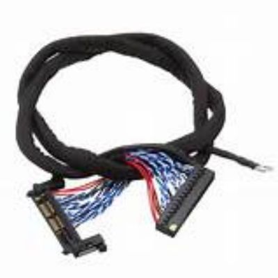 흑색 LVDS 케이블, 다이렉트릭 강도 ≥1000V/min 및 구리 전도 물질