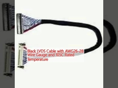 검은색 LVDS 케이블 AWG26-28 와이어 가이드와 105C 등급 온도