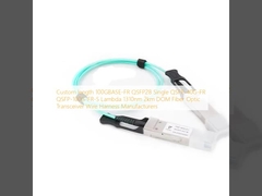 맞춤형 길이 100GBASE-FR QSFP28 단일 QSFP-40G-FR QSFP-100G-FR-S 람다 1310nm 2km DOM 광섬유 트랜시버 와이어 하네스 제조업체