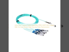초고속 맞춤형 케이블 조립 200G QSFP-DD 구리 DAC 저전력, 고밀도 데이터 전송